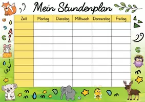 Vorschau - Lehrpläne/Lehrermaterial - Tiere Stundenplan für die Tierklasse - 3 Vorlagen - Seite 2