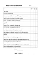 Vorschau - Präsentationen/Tafelbilder - Deutsch Bewertung Buchpräsentation - Deckblatt