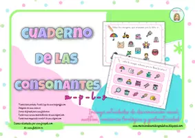 Vista previa - Juegos / Gamificación - CUADERNO CONSONANTES M-P-S-L - Portada