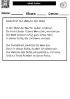 Vorschau - Merkblätter - Deutsch 3 Gedichte interpretieren - kostenlos - Seite 1