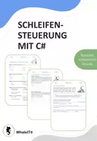 Vorschau - Arbeitsblätter - Schleifensteuerung mit C# - Komplett vorbereitete Stunde - Deckblatt