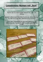 Vorschau - Stationenlernen - Materialpaket Nomen mit "Sch" am Anfang, Grundwortschatz Hessen - Deckblatt