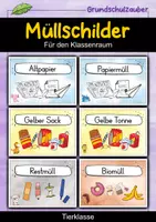 Vorschau - Poster - Müllschilder - Tiere für die Tierklasse - Mülltrennung - Deckblatt