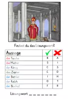Vorschau - Arbeitsblätter - Materialpaket Leserätsel RItter 17 Rätsel auf 2 Niveaustufen (DaZ und DaF geeignet) - Seite 3