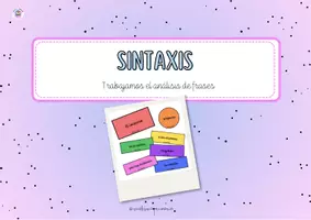Vista previa - Tarjetas / Manipulativos - MATERIAL MANIPULATIVO SINTAXIS - página 1