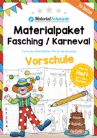 Vorschau - Arbeitsblätter - Materialpaket Fasching / Karneval: Vorschule (20 Arbeitsblätter) - Deckblatt