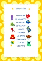 Aperçu - Feuilles d'exercices - Feuilles de Travail Lire et Écrire thème "Vêtements" - Page 3