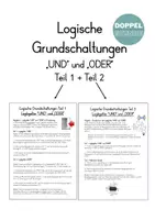 Vorschau - Arbeitsblätter - Logische Grundschaltungen, Logiksymbole UND ODER - Deckblatt
