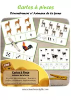 Aperçu - Apprentissages en autonomie - Cartes à pince - Dénombrement - Animaux de la ferme - Page de couverture