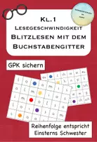 Vorschau - Fördermaterial/Inklusion - Buchstabengitter - Förderung der Lesegeschwindigkeit + GPK - Deckblatt