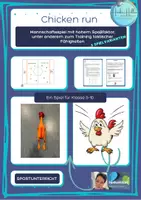 Vorschau - Stundenentwürfe - Chicken run - Sportspiel mit 3 Varianten - Taktikschulung - Deckblatt