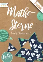 Vorschau - Stationenlernen - Mathe-Stern Puzzle - Multiplikation mit 2 - Deckblatt