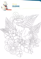 Aperçu - Matériel pour travaux manuels / dessin - The velociraptor, Coloriages - Page 1