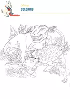 Aperçu - Matériel pour travaux manuels / dessin - The velociraptor, Coloriages - Page 3