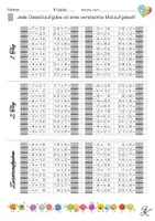 Vorschau - Arbeitsblätter - Division - Tägliche Übungen - Freebie - Seite 1