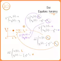 Aperçu - Apprentissages en autonomie - Exercice corrigé Equations horaires Terminale - Page 3