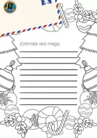 Vista previa - Manualidades / Dibujos para colorear - Carta para los reyes magos. IDIOMA: Catalán/Castellano/Ingles - página 2