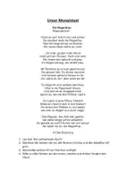 Vorschau - Arbeitsblätter - Monatstext - Text zur Kompetenzüberprüfung I Grammatik, Leseverständnis etc - Seite 1
