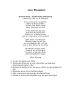 Vorschau - Arbeitsblätter - Monatstext - Text zur Kompetenzüberprüfung I Grammatik, Leseverständnis etc - Seite 2