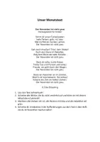 Vorschau - Arbeitsblätter - Monatstext - Text zur Kompetenzüberprüfung I Grammatik, Leseverständnis etc - Seite 3