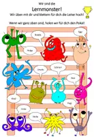 Vorschau - Präsentationen/Tafelbilder - Lernmonster - eine Motivationshilfe für Lernmomente/Förderunterricht - Deckblatt