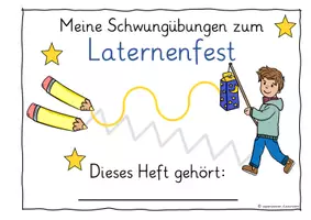 Vorschau - Arbeitsblätter - Schwungübungen Sankt Martin Laternenfest - Nachspurübungen - Seite 3