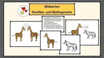 Vorschau - Präsentationen/Tafelbilder - Bildmaterial Giraffensprache - Gewaltfreie Kommunikation - Deckblatt