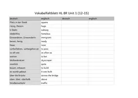 Vorschau - Arbeitsblätter - Vokabeln üben mit XWord Faltblatt und interaktiv HL 8R U1 12-15 - Seite 1