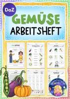 Vorschau - Mal- und Bastelvorlagen - GEMÜSE: Arbeitsheft s/w + bunt (DaZ/DaF) - Deckblatt