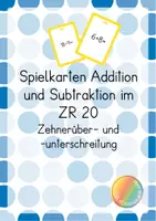 Vorschau - Stationenlernen - Spielkarten Addition und Subtraktion im ZR 20_fullofcoloursandideas - Deckblatt