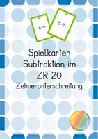 Vorschau - Stationenlernen - Spielkarten Subtraktion im ZR 20_fullofcoloursandideas - Deckblatt