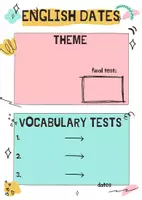 Vorschau - Poster - English class dates _ English class management - Deckblatt