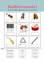 Vorschau - Arbeitsblätter - DaF Musikinstrumente, DaF Musikunterricht - Deckblatt