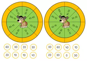 Vorschau - Anderer Materialtyp - Rechenräder KLETT im Zahlenraum 100 (mit reinen Zehnerzahlen) - Seite 2