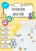 Vista previa - Hojas de trabajo - Sustracción hasta 1000 - Paquete de materiales - página 1
