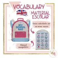 Vorschau - Interaktives Material - Schulmaterial auf Englisch – Meine Schultasche - Deckblatt