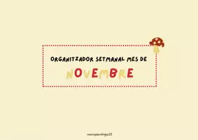 Vista previa - Unidades / Secuencias / Situaciones de Aprendizaje - Organitzador Setmanal - Mes de Novembre - Portada