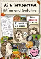 Vorschau - Arbeitsblätter - Igel - Hilfen und Gefahren für den Igel | AB & Tafelmaterial | Kl. 1/2 - Deckblatt
