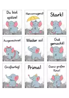 Vorschau - Bildkarten - Lobkärtchen für die Elefantenklasse - Lobkarten Elefant - Seite 2