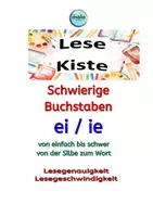 Vorschau - Unterrichtsreihen - Lese-Kiste : ei oder ie unterscheiden (einfach bis schwer) - Deckblatt