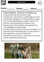 Vorschau - Merkblätter - inklusive Bildung Unterrichtsmethoden und Strategien - Seite 1