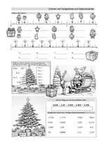 Vorschau - Arbeitsblätter - Ordnen und Vergleichen von Dezimalzahlen - Weihnachten naht! - Deckblatt