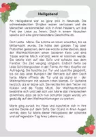 Vorschau - Arbeitsblätter - Lesetext (Lesetandem) "Heiligabend" - mit Fragen zum Text - Seite 1