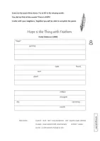 Vorschau - Arbeitsblätter - Classic Poems: Emily Dickinson - Hope is a thing with Feathers - Seite 1