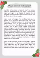 Vorschau - Arbeitsblätter - Lesetext (Lesetandem) "Warum feiern wir Weihnachten" - mit Fragen zum Text - Seite 2