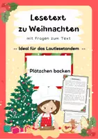 Vorschau - Arbeitsblätter - Lesetext (Lesetandem) "Plätzchen backen" - mit Fragen zum Text - Deckblatt