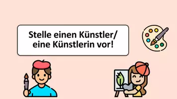 Vorschau - Stundenentwürfe - Vorlage „Künstler oder Künstlerin vorstellen“ | Rechercheauftrag mit PP + Beispiel (PDF) - Seite 1