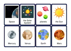 Aperçu - Apprentissages en autonomie - Flashcards - Space - The British Fox - Page 1