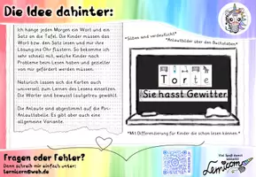 Vorschau - Fördermaterial/Inklusion - Tafelkarten Lesekarten- Lesen mit Anlautbildern - Seite 1