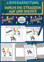 Vorschau - Fördermaterial/Inklusion - Liederarbeitung: Durch die Straßen auf und nieder - Deckblatt